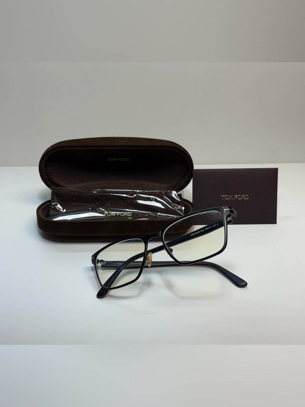 Tom Ford Black Frames with Gold Trim Men's Glasses